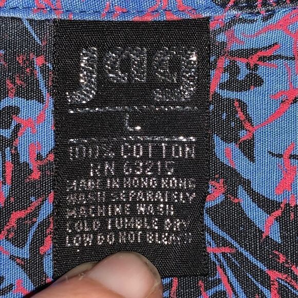 Jag Floral Splatter Button Up Long Sleeve Shirt - Picture 5 of 6